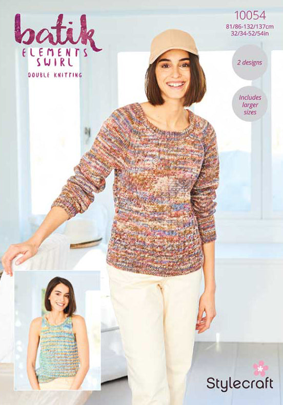 Stylecraft Batik Elements Swirl DK - Top & Sweater (10054)