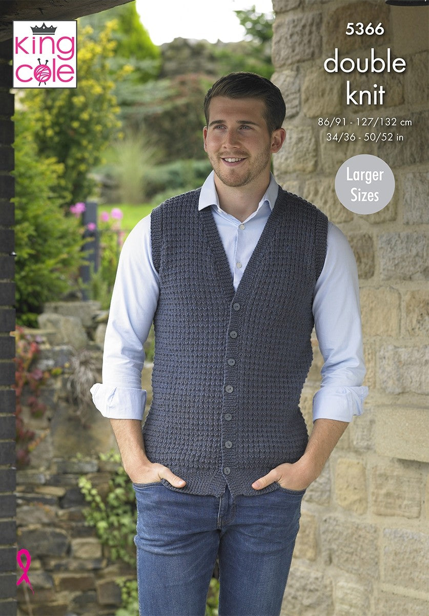 King Cole Majestic DK - Waistcoat & Sweater (5366)