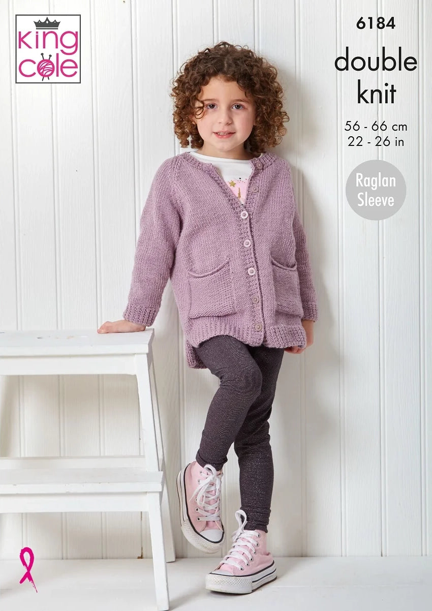 King Cole Cherished DK - Sweater, Cardigan & Hat (6184)