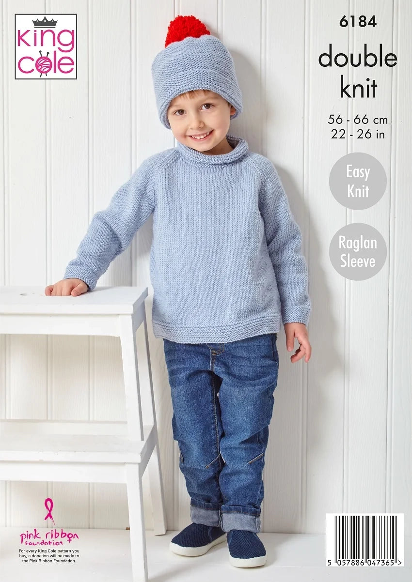 King Cole Cherished DK - Sweater, Cardigan & Hat (6184)