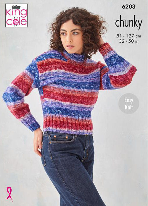 King Cole Hedgerow Chunky - Slipover & Sweater (6203)