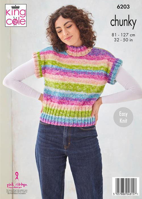 King Cole Hedgerow Chunky - Slipover & Sweater (6203)