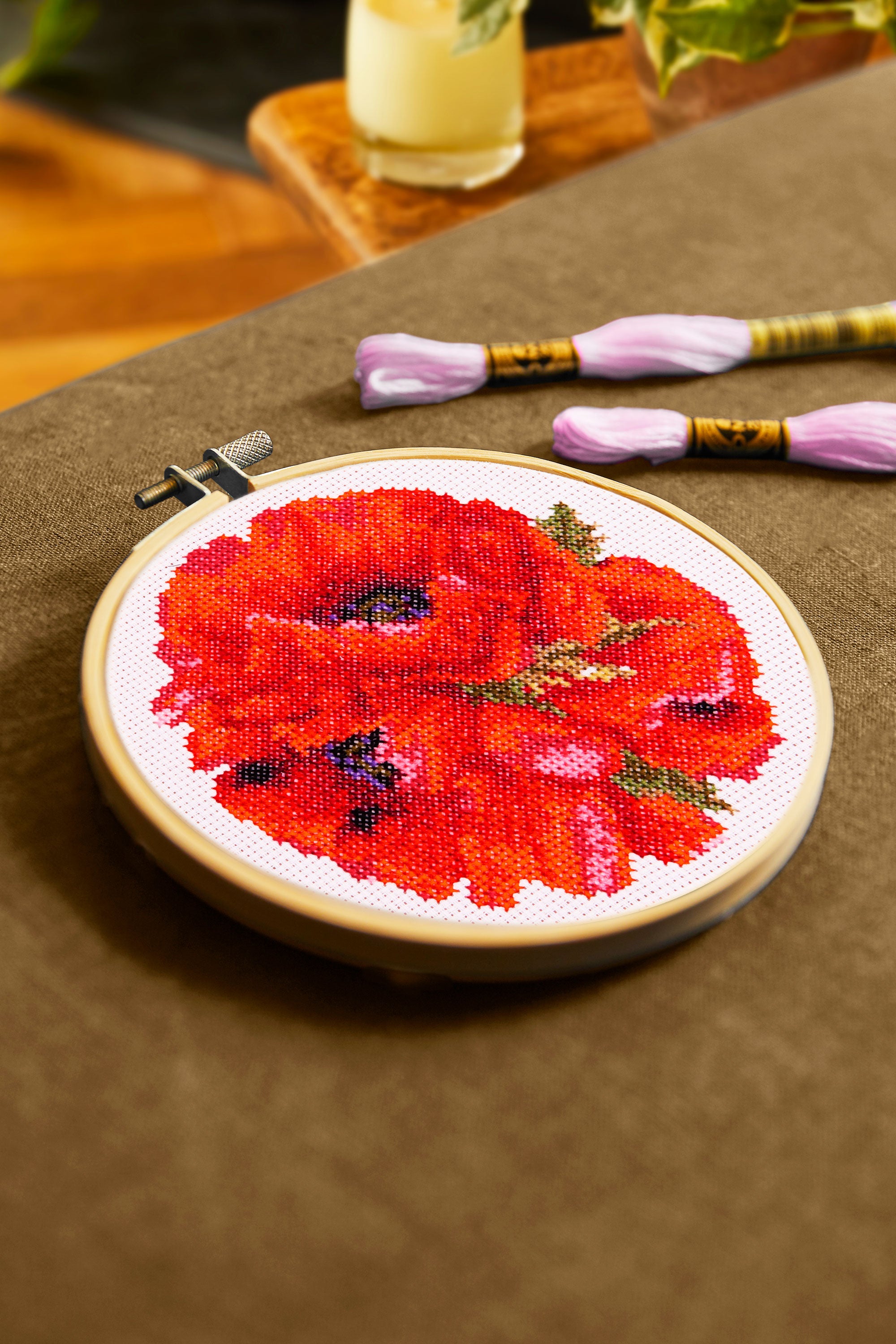 DMC Scarlet Poppies by Aksinya Nizhnik (Cross Stitch Kit)