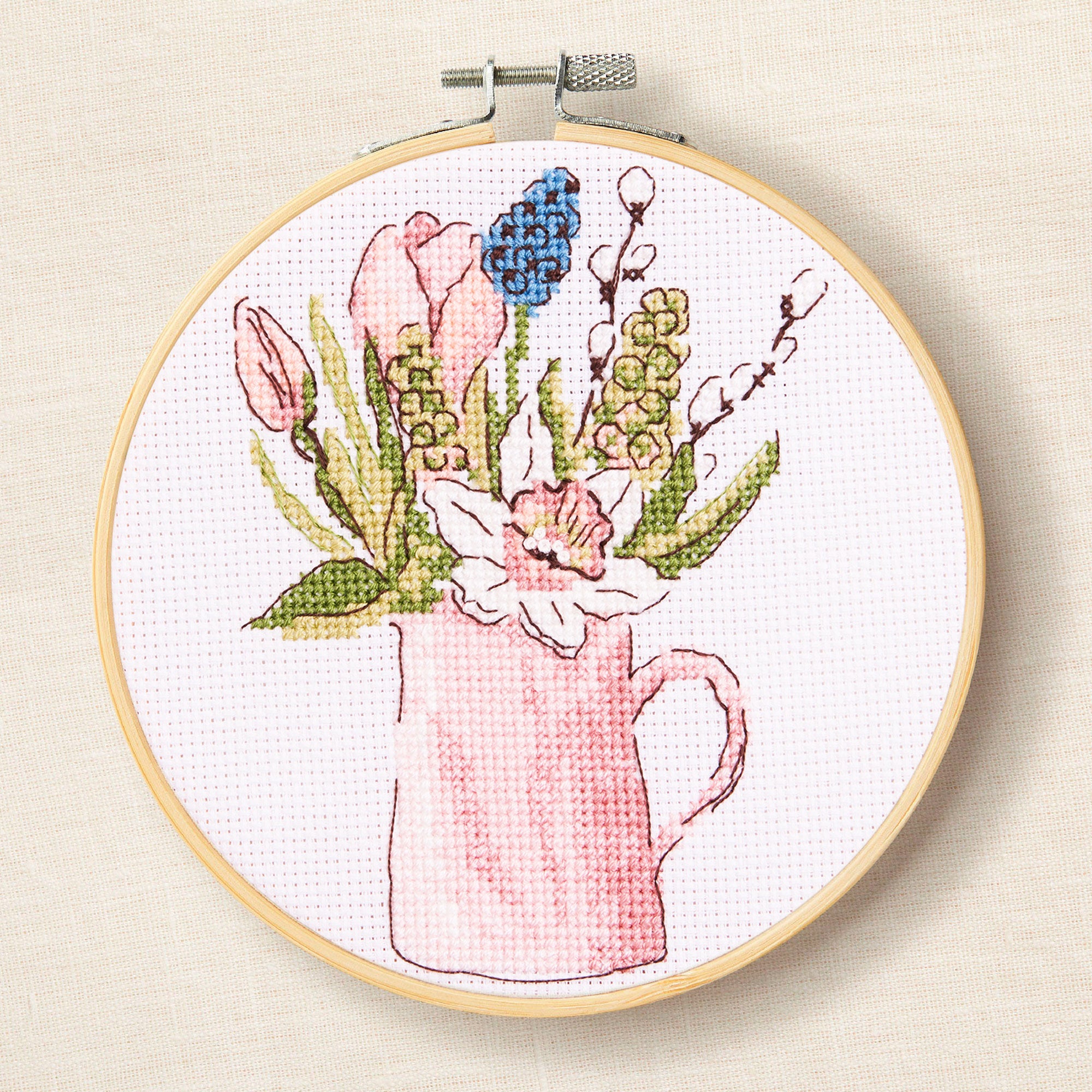 DMC Spring Garden Jug by Anna Matvieieva (Cross Stitch Kit)