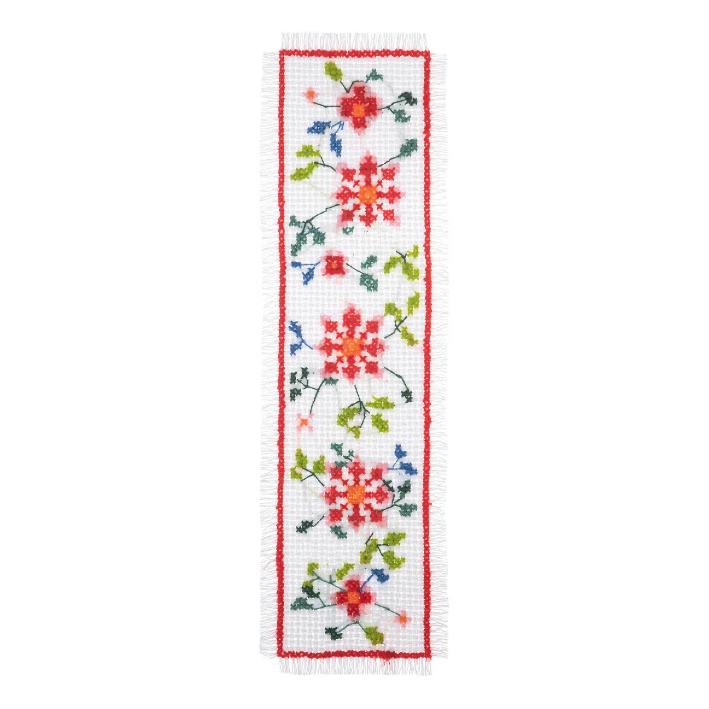 Trimits Cross Stitch Kit - Floral Bookmark