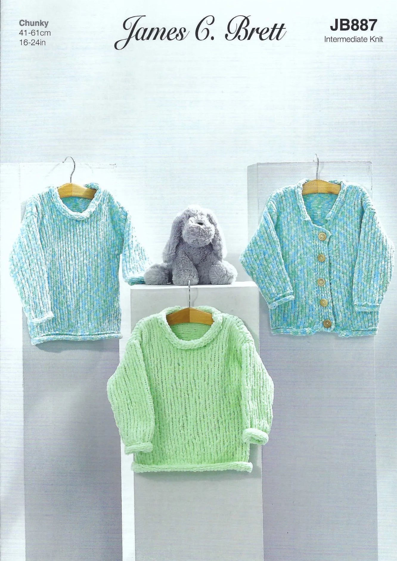 James C. Brett Flutterby Chunky - Sweater & Cardigan (JB887)