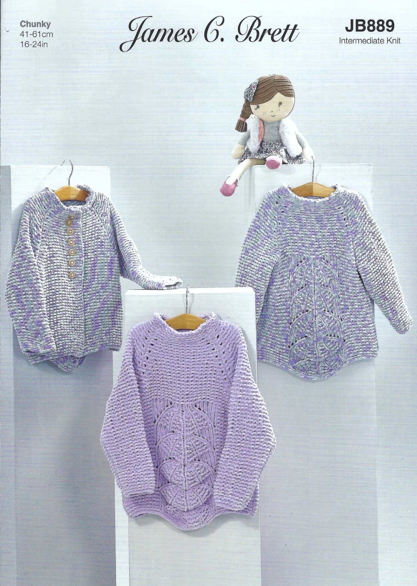 James C. Brett Flutterby Chunky - Sweater & Cardigan (JB889)