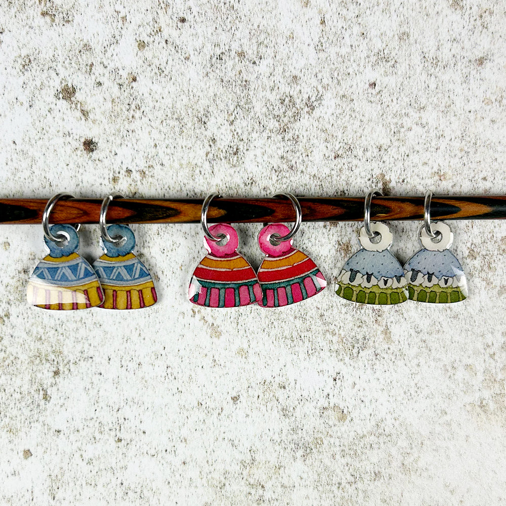 Emma Ball - Knitting Stitch Markers (x6) - Woolly Hats