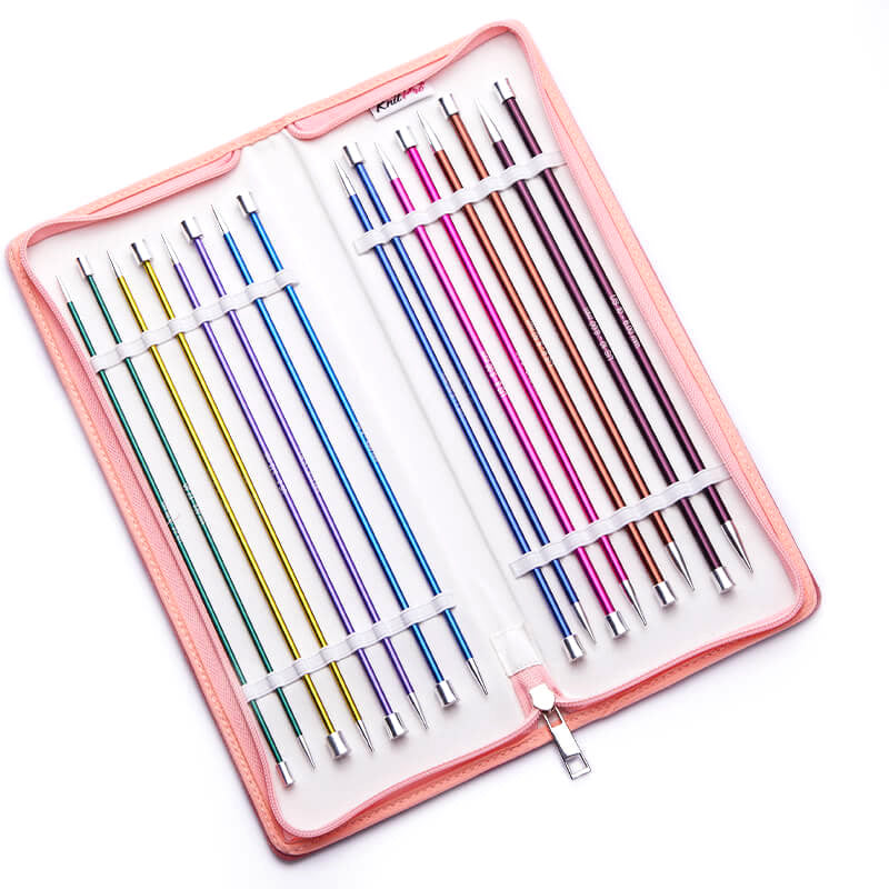 KnitPro Zing Single Point Knitting Needle Set - 30cm (Set of 8 Pairs)