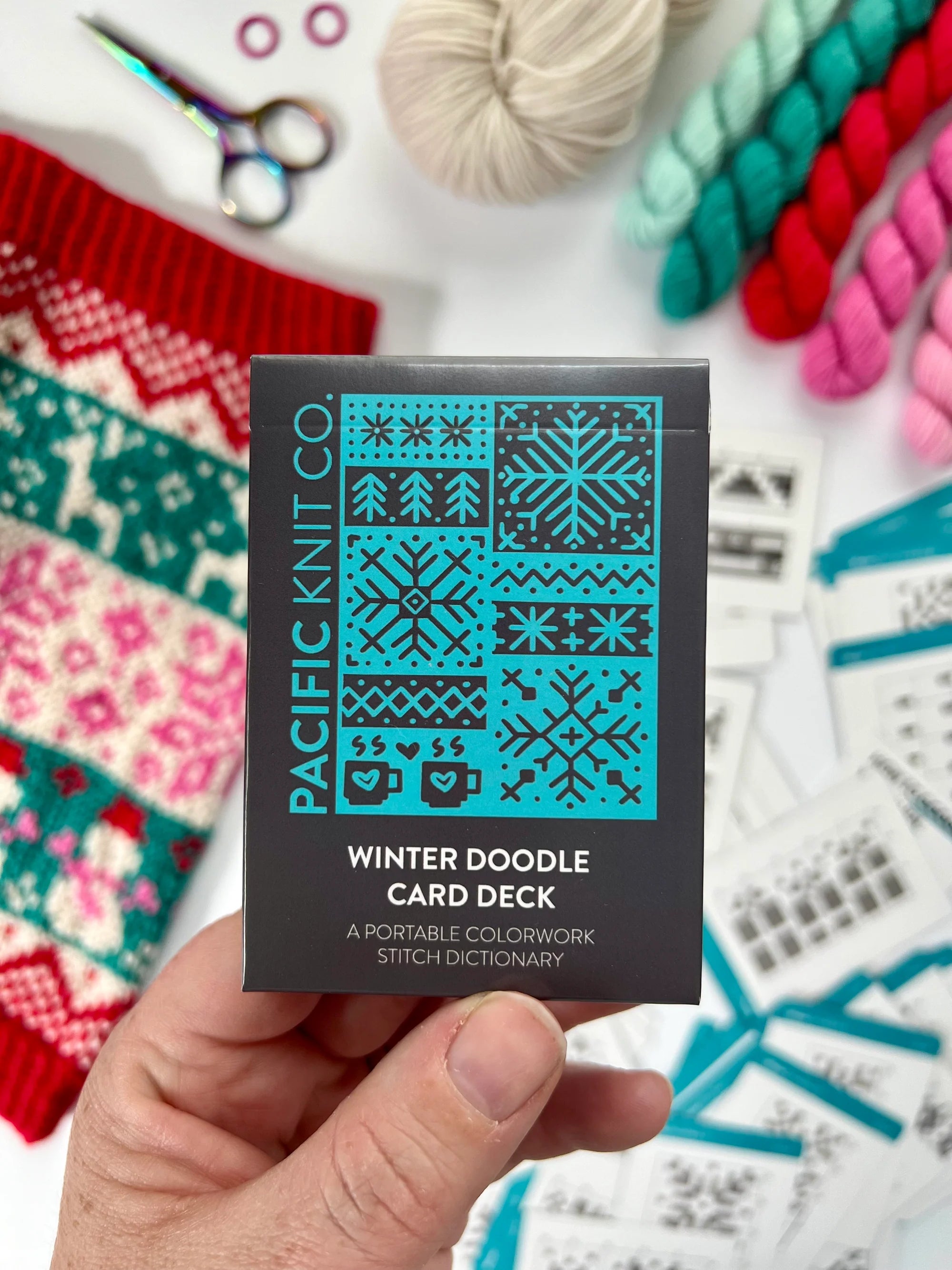 Pacific Knit Co Doodle Card Deck - Winter Theme