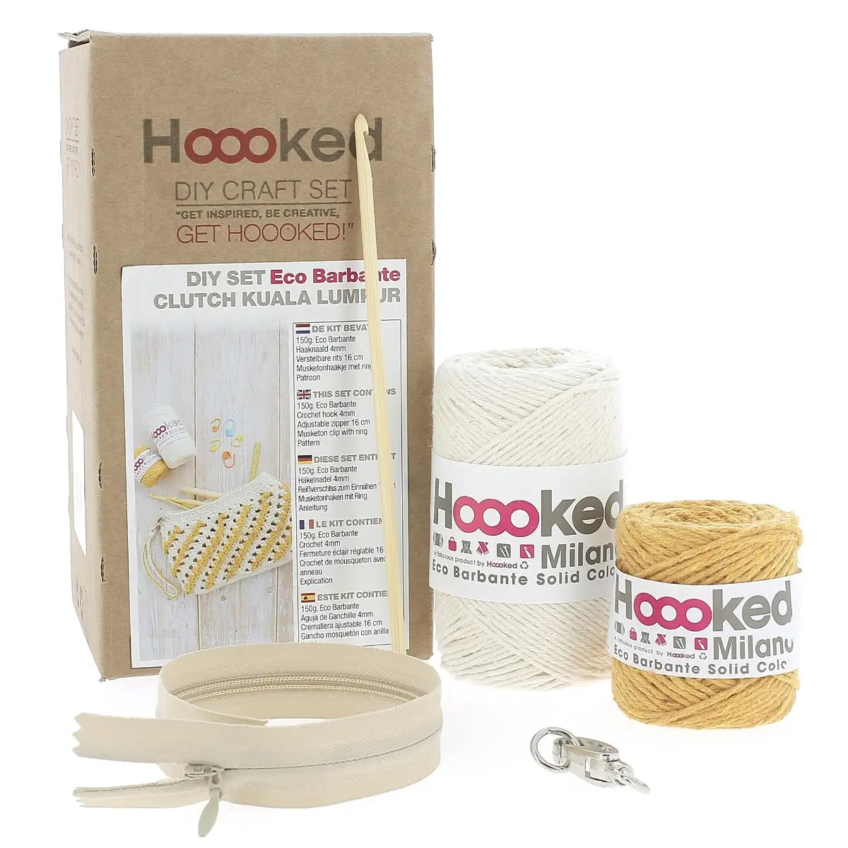 Hoooked Crochet Kit - Kuala Lumpur Clutch Bag