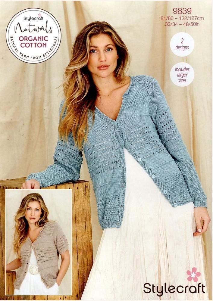 Stylecraft Patterns Stylecraft Naturals Organic Cotton - Cardigans (9839) 5034533075353